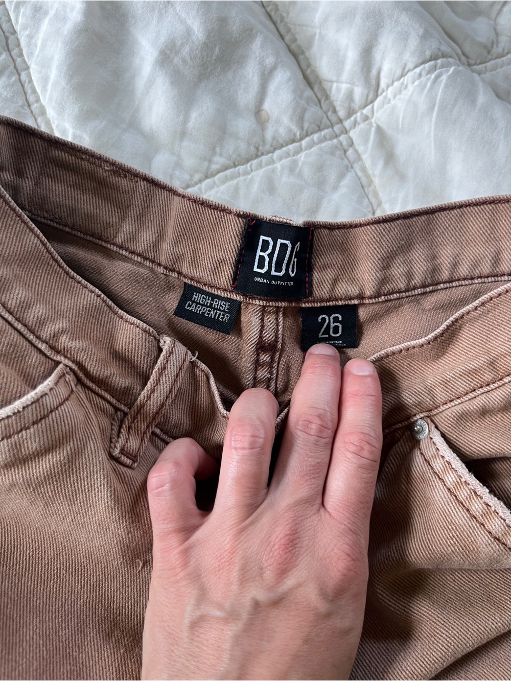 UO High Rise Carpenter Cut Offs - Picture 3 of 3